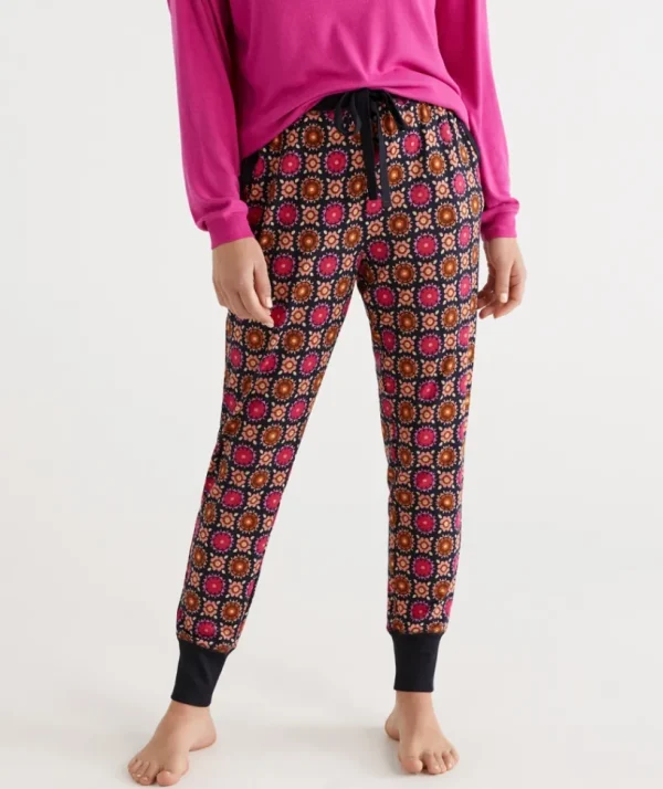 Sussan Tile Floral Long John-Women Pyjama Bottoms