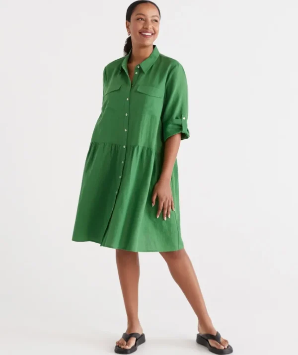 Sussan Utility Shirt Dress-Women Dresses
