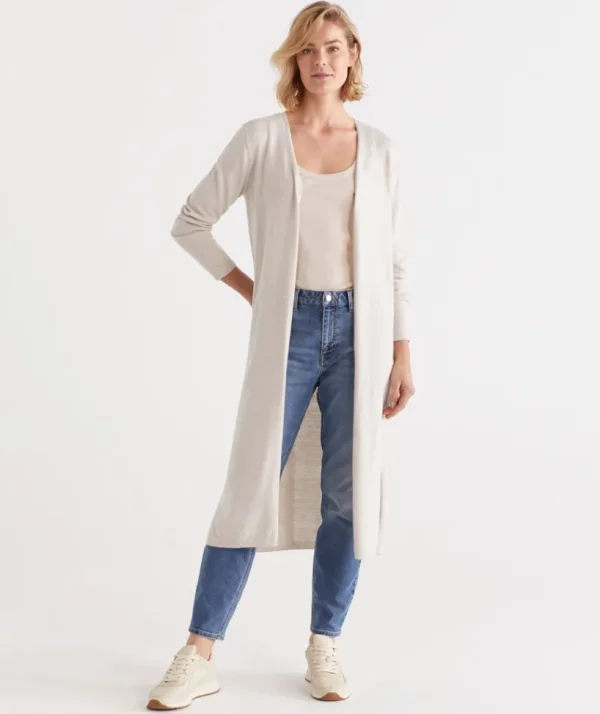 Sussan V Neck Longline Cardi-Women Knitwear