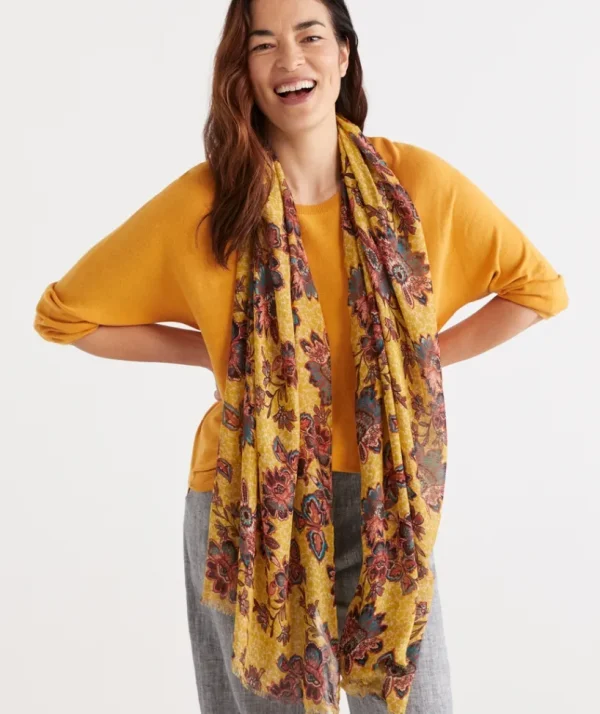 Sussan Vine Floral Scarf-Women Scarves