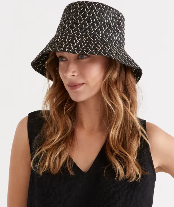 Sussan Wide Brim Bucket Hat-Women Hats